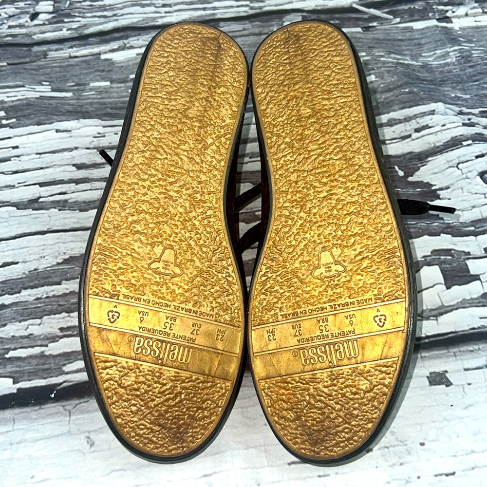 MELISSA - Black with gold/copper/silver Splatter Sneakers - Size 6 - Picture 7 of 9